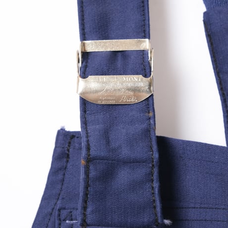 40-50s Le Mont St Michel  Blue Moleskin Work Overalls Dead Stock