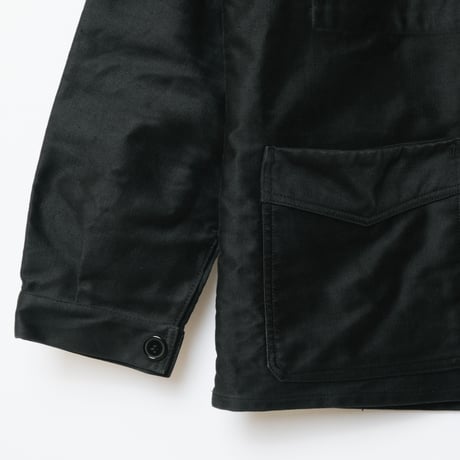 40-50s Le Mont St Michel Black Moleskin Jacket Mint Condishon