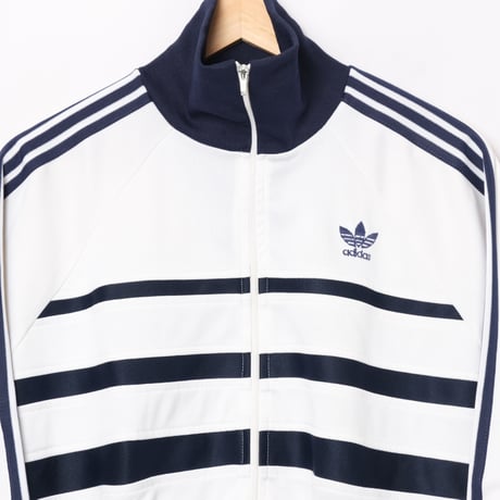 70-80s Vintage adidas Ventex Track Jacket Model  First White×Navy (Made in France)