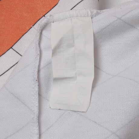 80s Vintage adidas Ventex Half Sleeve Game Shirt White × Orange