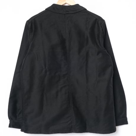 40-50s France Vintage Dubure & Deverchére Black Moleskin Jacket