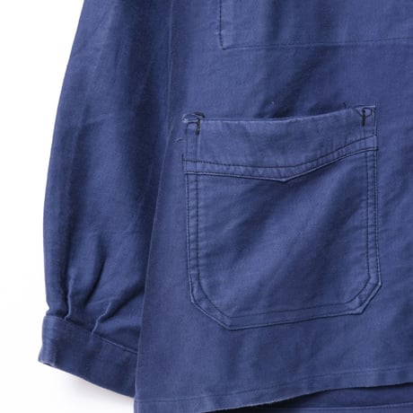 40-50s France  Vintage  Vicardex Blue Moleskin Jacket