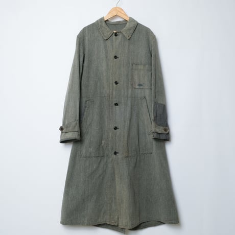 30-40s Le travailleur Black Chambray Atelier Coat