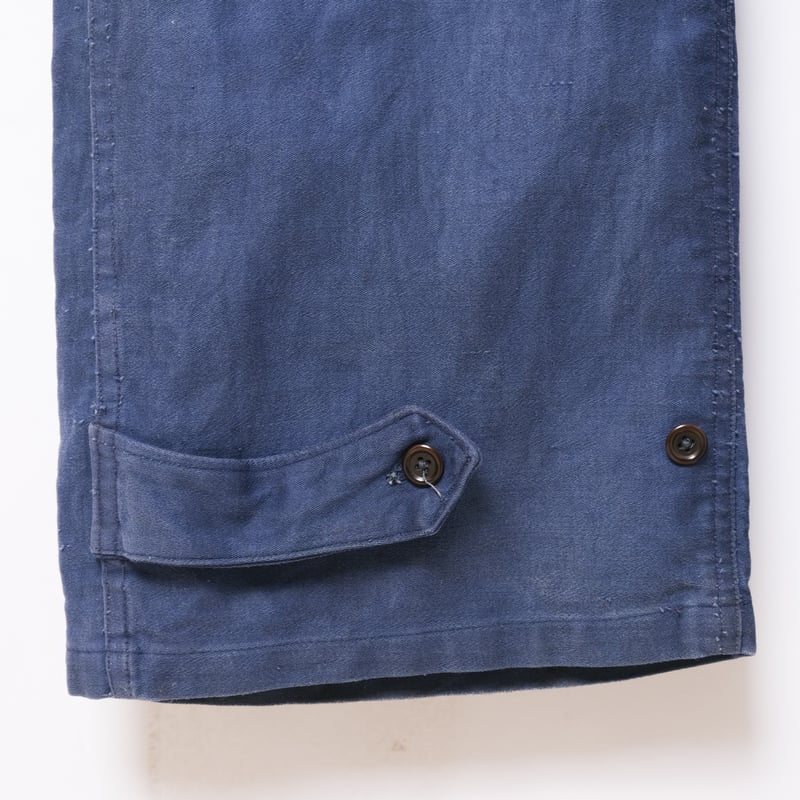 40-50s France Vintage Blue Moleskin all ln One