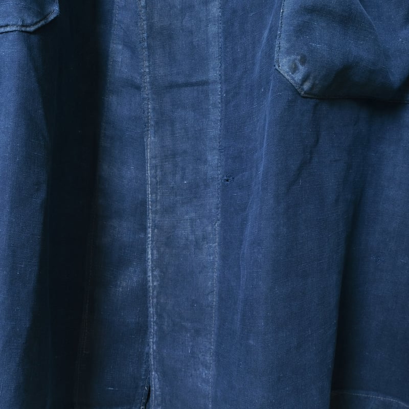 30-40s France Vintage Indigo Linen Maquignon