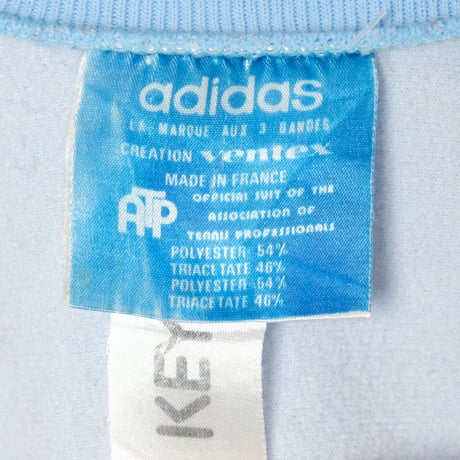 70s Vintage adidas Ventex ATP Track Jacket LightBlue × Navy (Made in France)