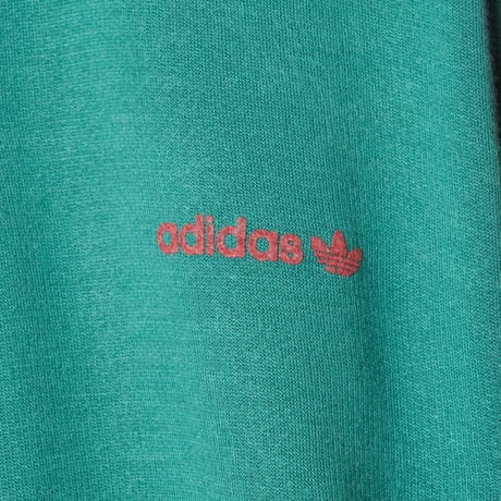 80s Vintage adidas Ventex Knit Track Jacket Green × Red