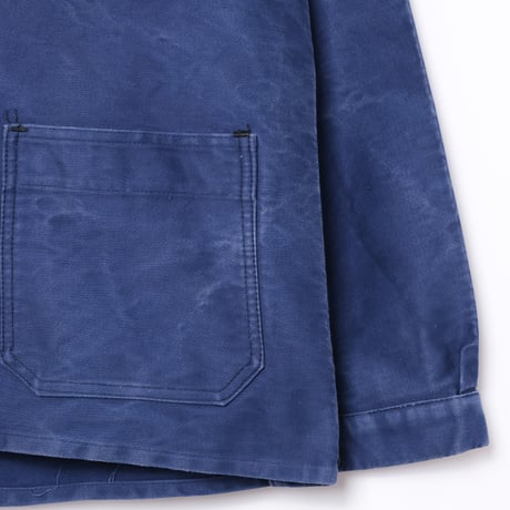 50-60s France Vintage Le Sans Pareil Blue Moleskin Jacket 1