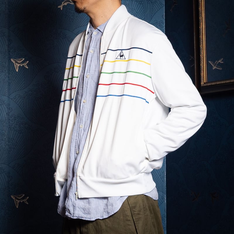 70-80s Vintage Le Coq Sportif Track Jacket Whit...