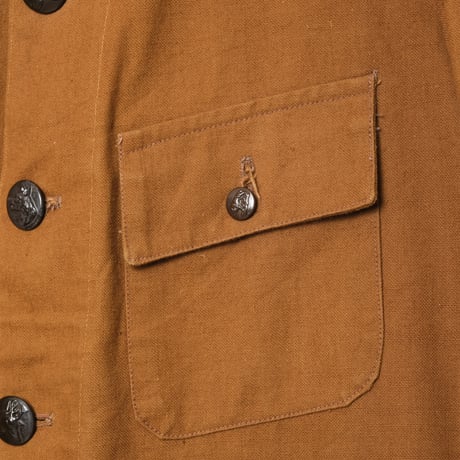 40s France Vintage SOMLYS Cotton Linen Hunting Jacket Dead Stock