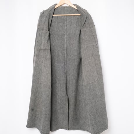 30-40s French Vintage  HBT Black Chambray Atelier Coat
