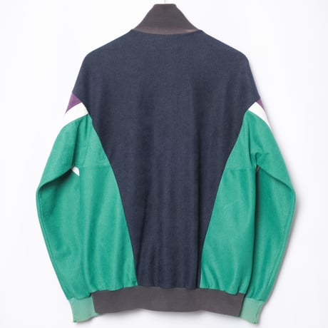80s Vintage adidas Ventex Track Jacket Navy × Green × Purple (Made in France)