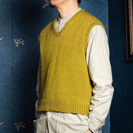 50-60s France Vintage Hand Knit Gilet
