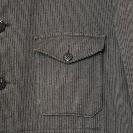 40-50s France Vintage Unic D.F Cotton Pique Hunting Jacket