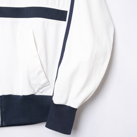 70-80s Vintage adidas Ventex Track Jacket Model First White × Navy (Made in France)