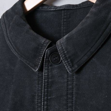 40-50s Dumont d’urbille Black Moleskin Jacket