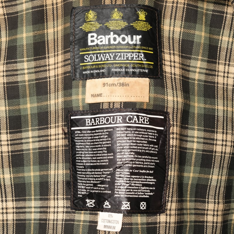 80s Barbour Solway Zipper 3 Warrant Size 36 | U 80s Barbour Solway Zipper 3 Warrant Size 36 | U