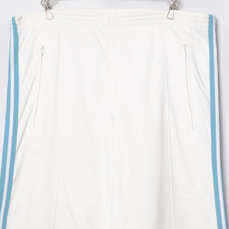 70-80s Vintage adidas Ventex Track Trousers White × Light Blue (Made in France)