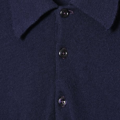 90s JOHN SMEDLEY Merino Wool Knit Polo（Made in England）