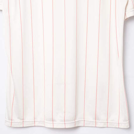 70-80s Vintage adidas Ventex Half Sleeve Game Shirt Striped White × Red（Made in France）