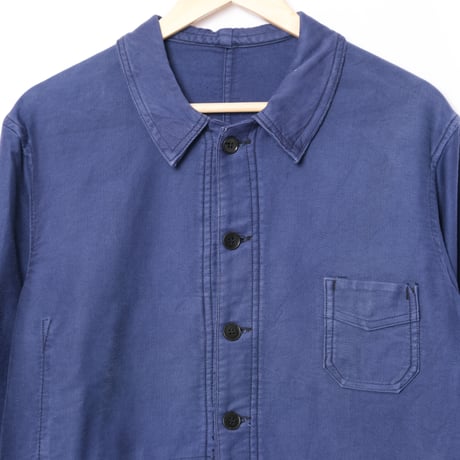 40-50s France  Vintage  Vicardex Blue Moleskin Jacket