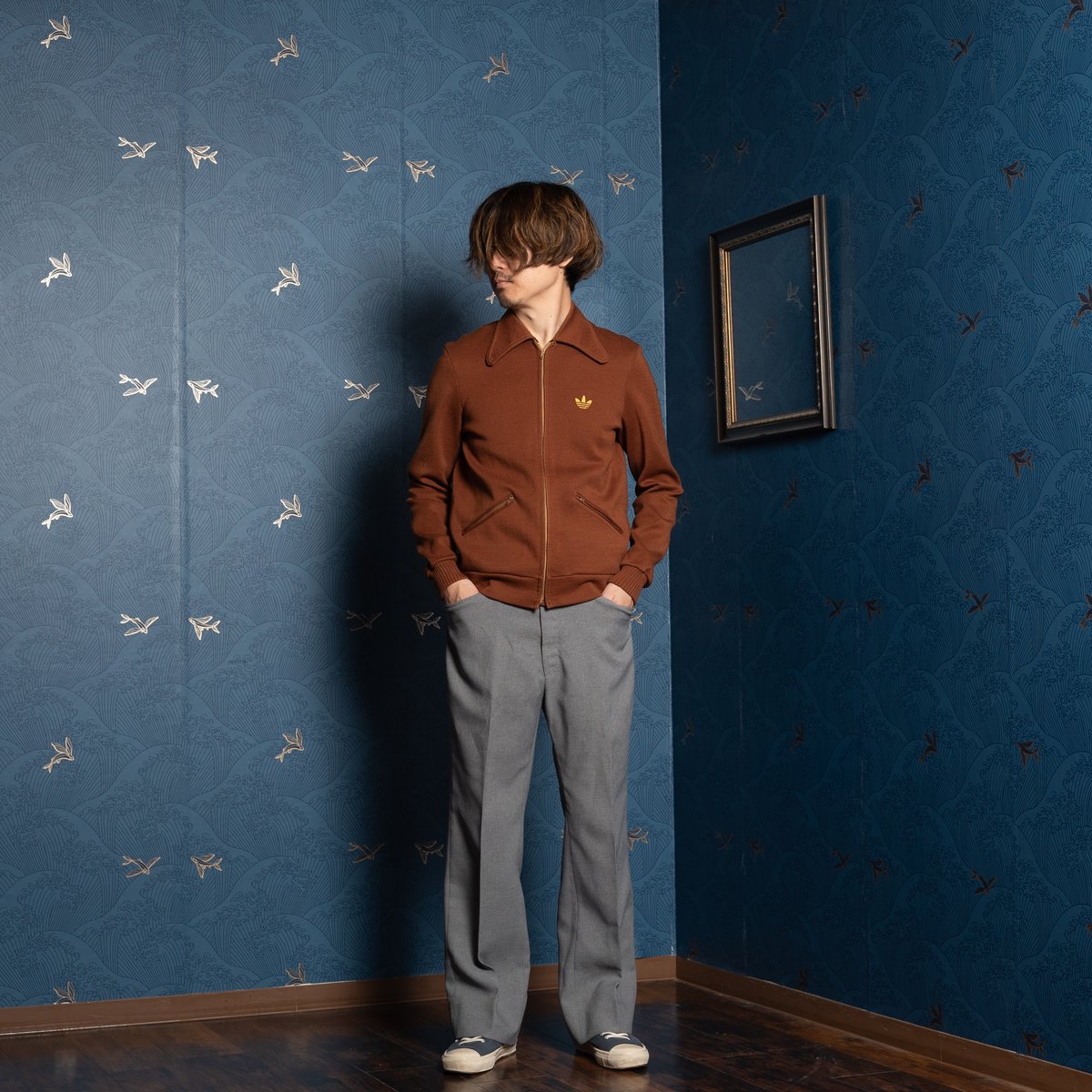 70s Vintage adidas Ventex Knit Jacket Brown (Ma