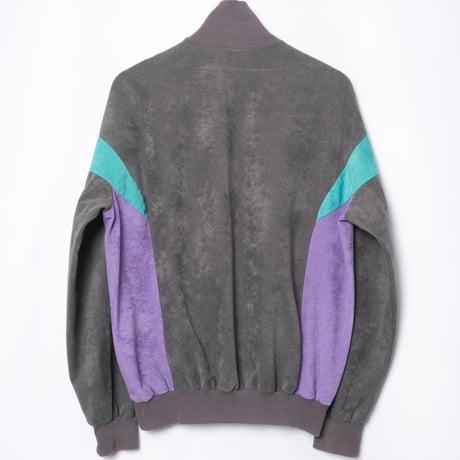 80s Vintage adidas Ventex Track Jacket Model Challenger Gray × Green × Purple (Made in France)