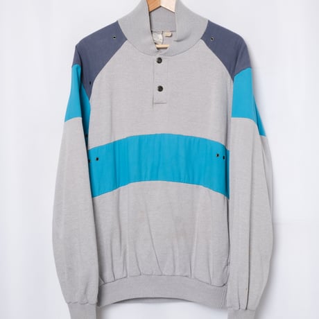 70-80s Vintage adidas Sweat Light Grey× LightBlue