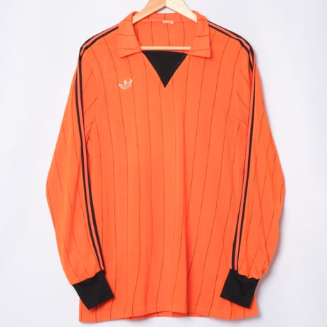 70-80s Vintage adidas Ventex Game Shirt Orange × Black