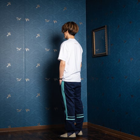 80s Vintage adidas Ventex Track Trousers Navy × Light Green