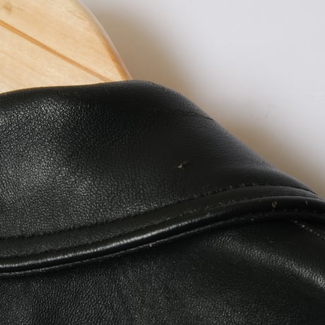 70s French Vintage Leather Jacket (Corbusier Jacket)-BrownCheck