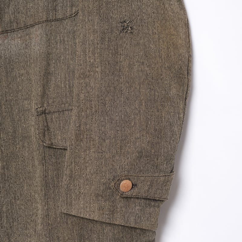 1940s ブラウンシャンブレー フレンチ ハンティングジャケット サックコート 1940s ブラウンシャンブレー フレンチ ハンティングジャケット