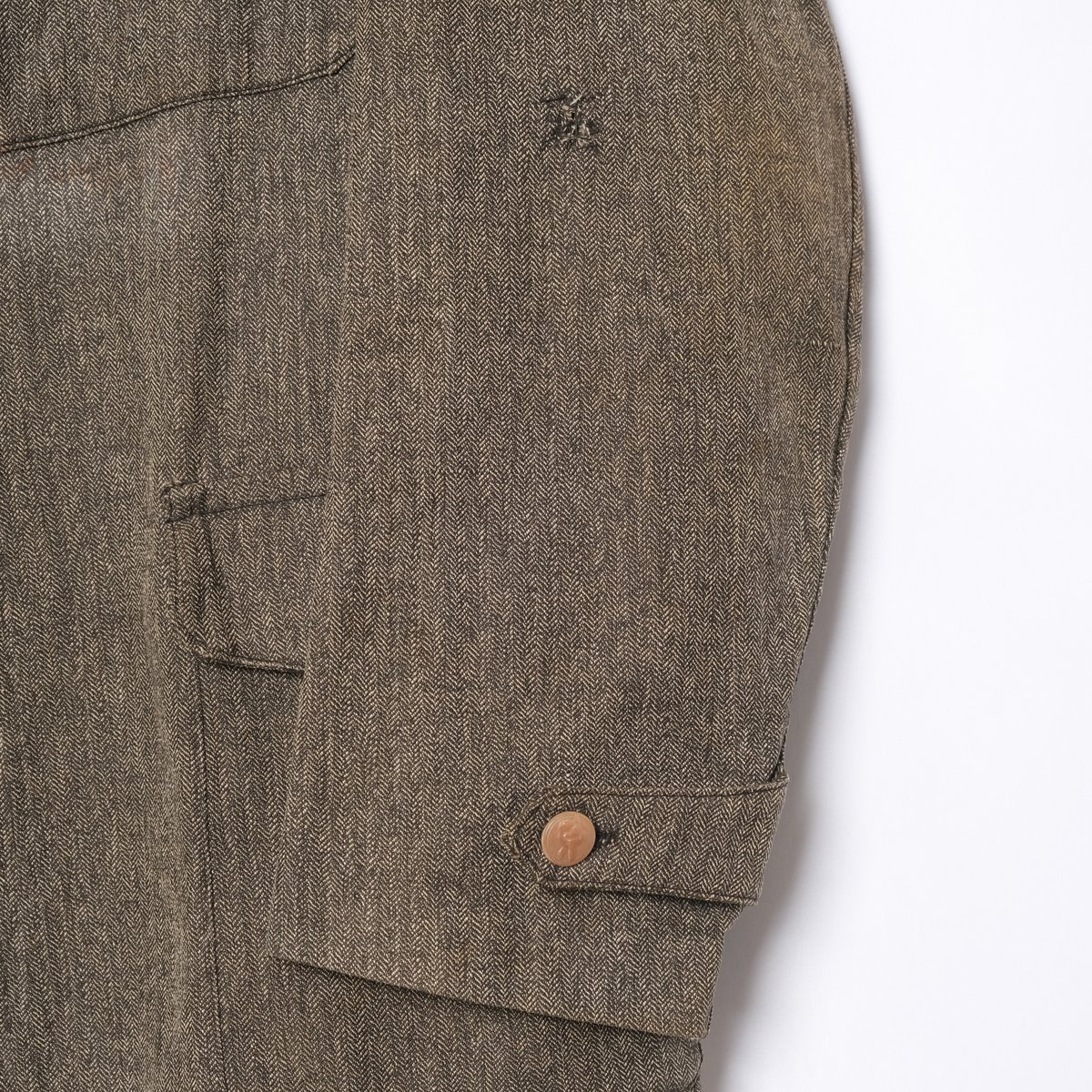 30-40s France Vintage Black Chambray HBT Huntin