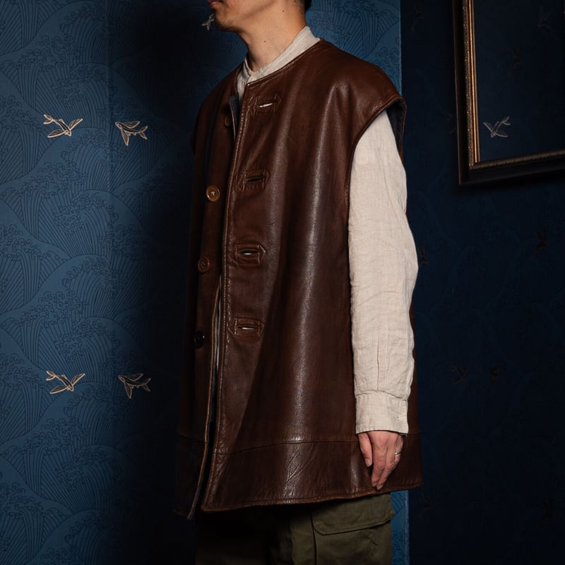 40s British Army Jerkin Leather Vest Size 2 | U 40s British Army Jerkin Leather Vest Size 2 | U