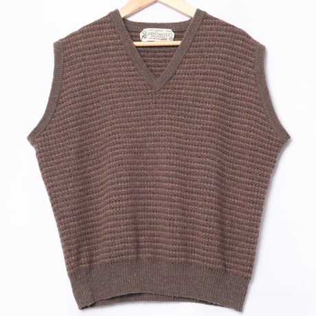 70s JOHN SMEDLEY Wool Knit Vest（Made in England)