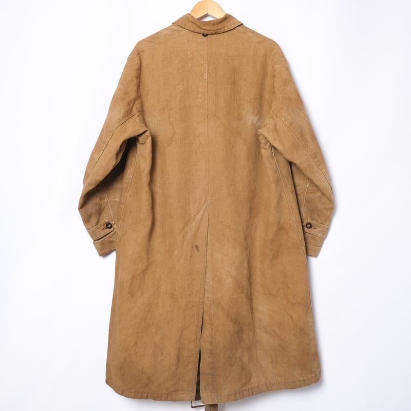 40-50s France Vintage METTEZ Linen Hunting Coat