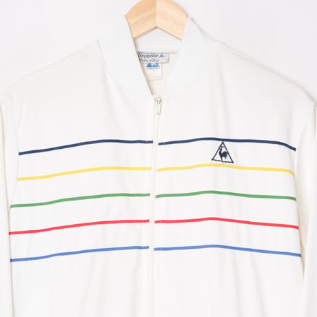 70-80s Vintage Le Coq Sportif Track Jacket White (Made in France)
