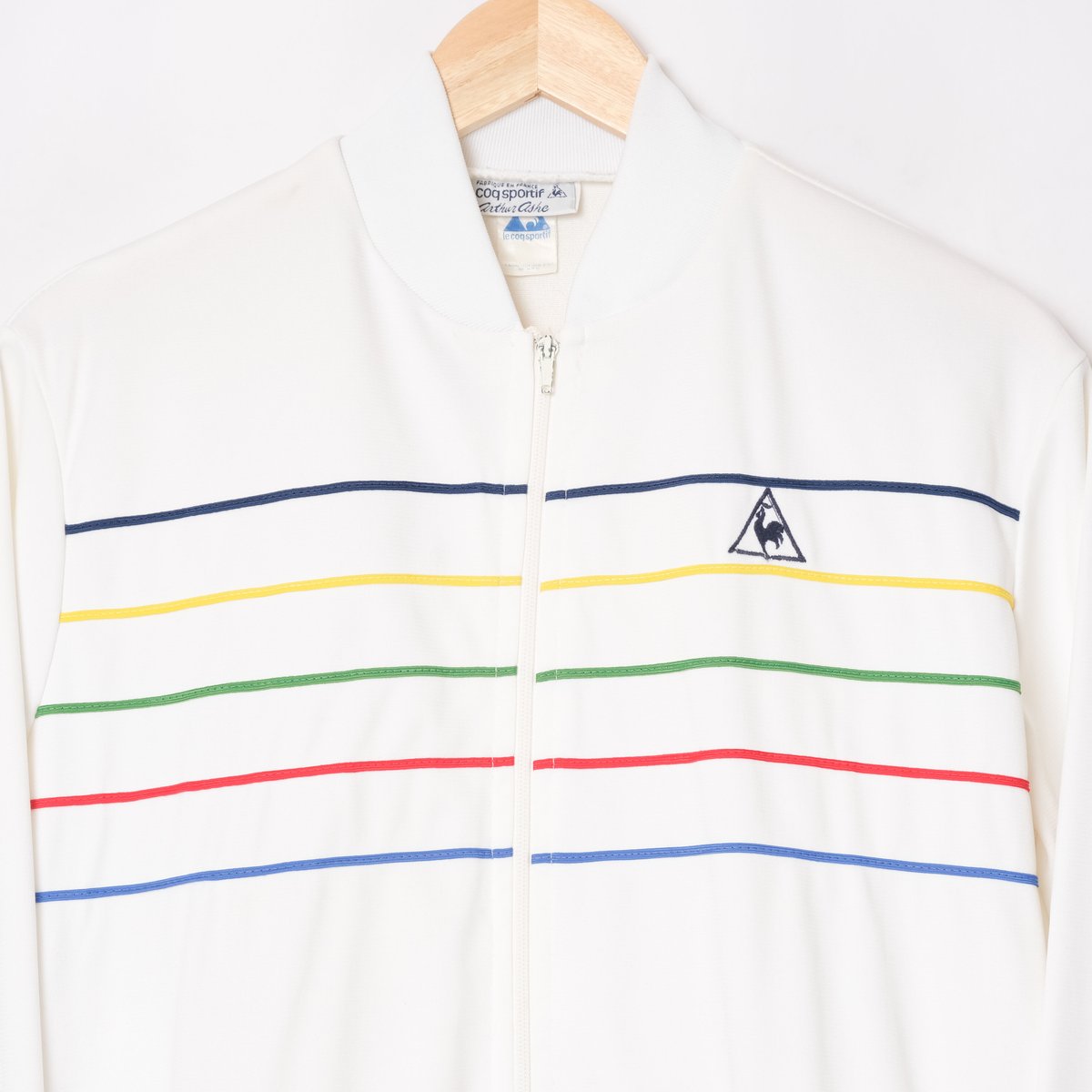 70-80s Vintage Le Coq Sportif Track Jacket Whit 70-80s Vintage Le Coq Sportif Track Jacket Whit