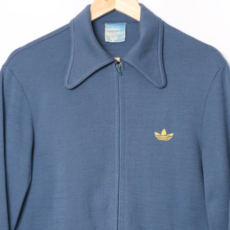 70s Vintage adidas Ventex Knit Jacket Blue Grey (Made in France)