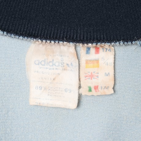 70-80s Vintage adidas Track Jacket Model  First Light Blue× Navy（Made in France)