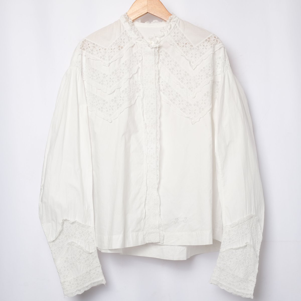 Early 1900s France Antique Cotton Blouse 3 | Ug...