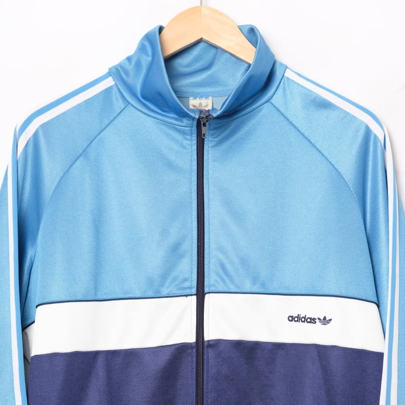 80s Vintage adidas Track Jacket Navy ×Light Blu