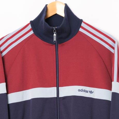 80s Vintage adidas Track Jacket Navy × Bordeaux (Made in Hungaria）
