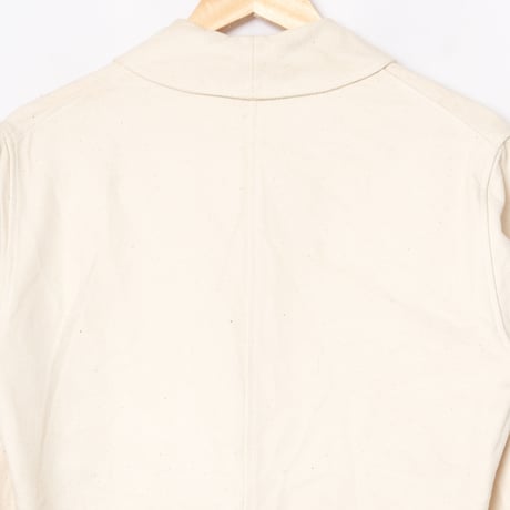 40s France Vintage Ecru Work Jacket 4 Buttons Size 48 DeadStock