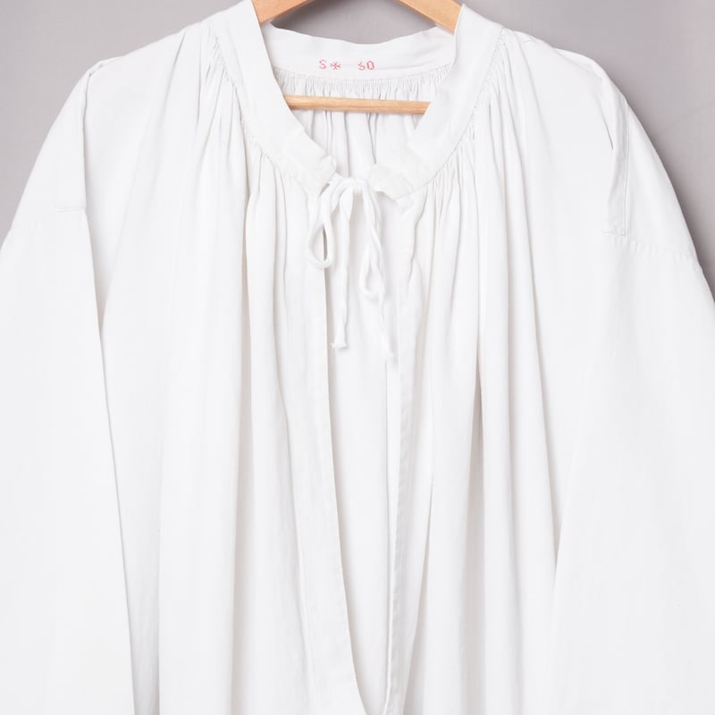 古着 vintage  チャーチスモックトップス　フランス Early 1900s France Antique Linen Church Smock