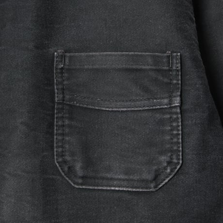 40-50s Le Mont St Michel Black Moleskin Jacket Size52