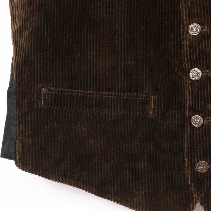 30-40s France Vintage Corduroy Hunting Gilet |