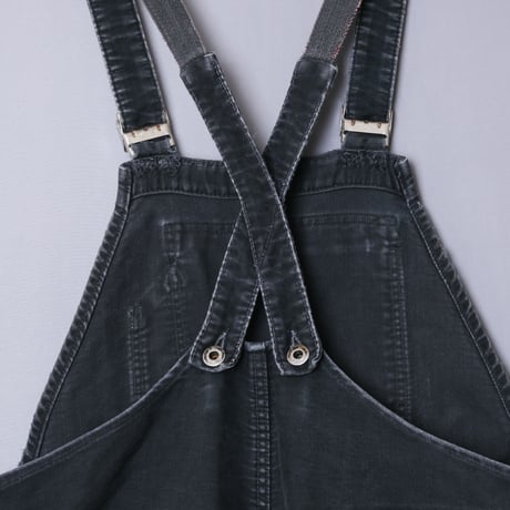 40-50s Le Mont St Michel  French Work Black Moleskin Overalls Size52C