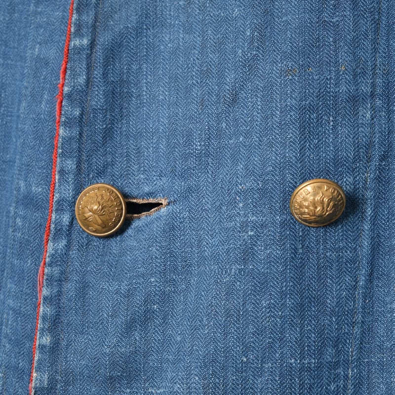 1890s フランス 消防士 ファイヤーマンシャツ アンティーク ヴィンテージ 6347cd072f4b7636bda530d4c9eb6e