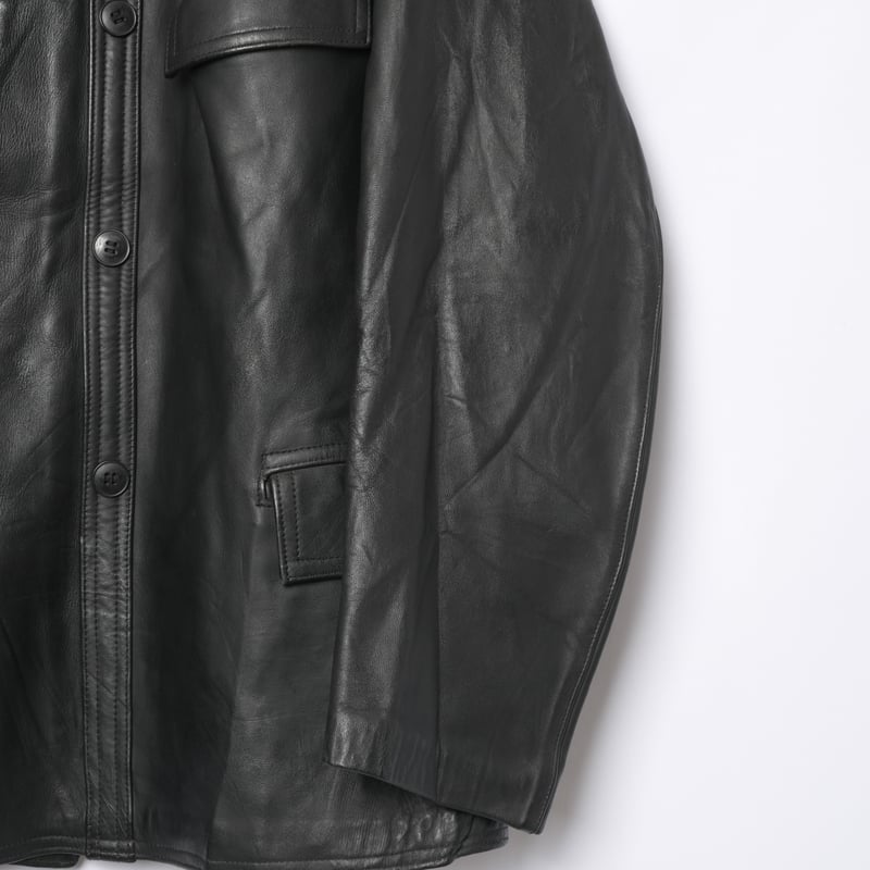 50-60s France Vintage MTVC Leather Jacket Wool